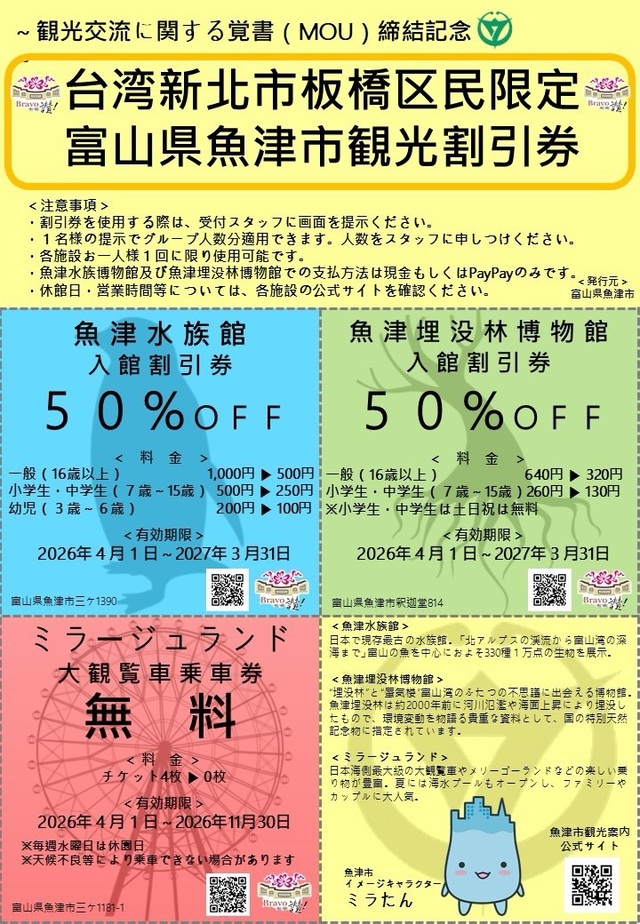 板橋區居民優惠券-日文